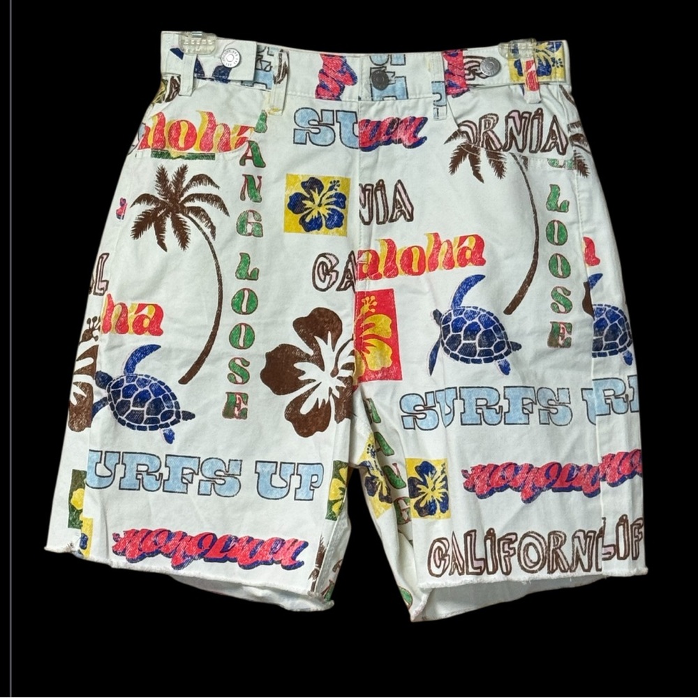 NWOT BDG Urban Outfitters Shorts Womens 26 Hawaiian Print Bermuda Surfing